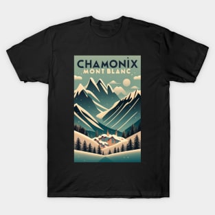 A Vintage Travel Art of Chamonix - France T-Shirt